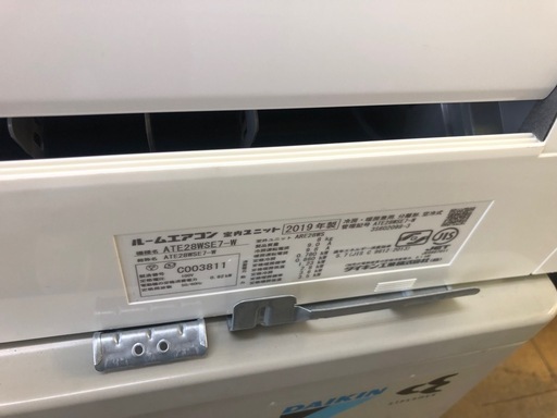 ジモティー特別価格?★K123★ダイキン工業製★2019年製冷暖房兼用エアコン10畳用100V★3カ月間保証付き★取付手配可能