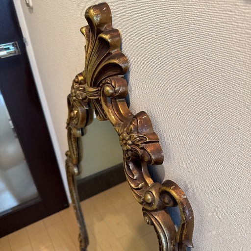 アンティークミラー   金属フレーム