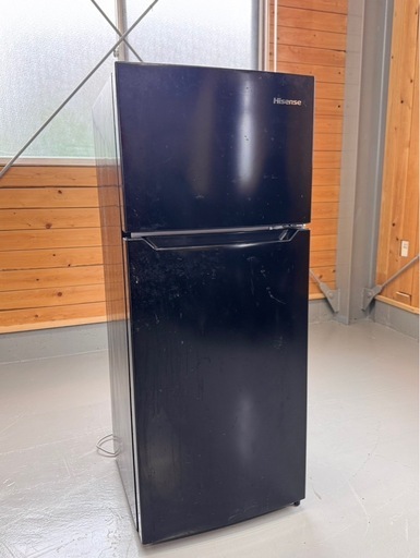 2022年製 Hisense 120L 2ドア冷蔵庫 HR-B12J1B ブラック 動作確認済み