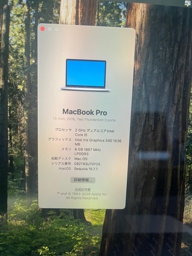 MacBook Pro 13インチ（2016年モデル）