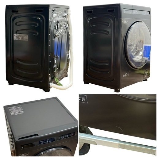 ◯極美品/2025年製■ニトリ ドラム式洗濯乾燥機 NITORI ND100KL1BK 洗濯10kg 乾燥5kg 超コンパクト 温水洗