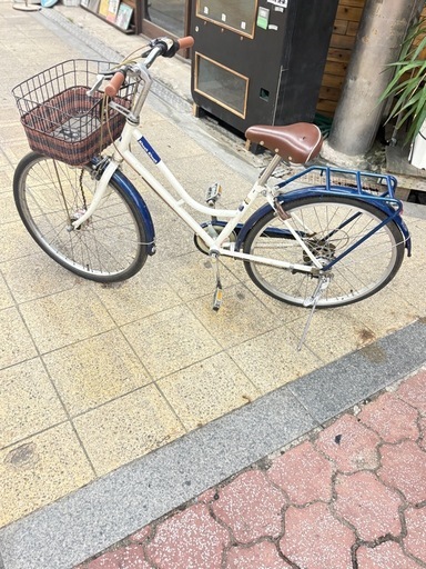 24インチ　かわいい自転車　変速＆オートライト付　通勤通学　子供　ジュニア
