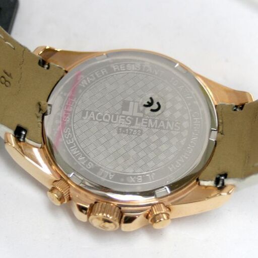 長期保管品 JACQUES LEMANS クオーツ式腕時計 1-1752H クロノグラフ 24時間針 デイト 化粧箱付属 26年6月電 2026年最新】Yahoo!オークション -jacques lemans 時計の中古品・新品 