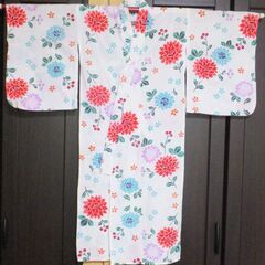 ジュニア浴衣☆リップル注染☆菱菊柄☆size150 (たまおう) 六町の 