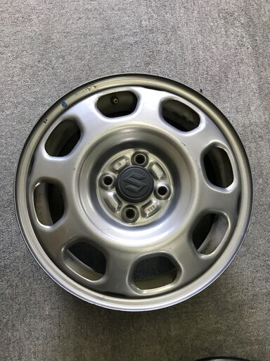 【T00385】　スズキ　ハスラー　スチールホイール　15インチ　センターキャップ付　4個セット　中古　現状販売