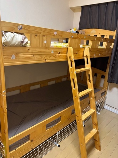 【受付停止】２段ベット 2段ベッド カーテン付き 寄宿舎用 寮 仮眠室 当直室 オフィス 会社 