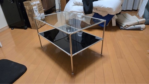 loosy ローテーブル　ガラス製　
