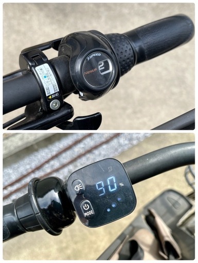 電動アシスト付き自転車　3人乗り用前後椅子付き