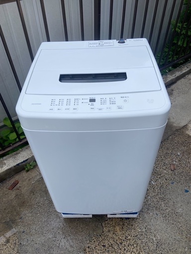 【受付終了】【分解洗浄済】【23区近隣配送設置無料 】 I280 極美品 IRIS OHYAMA 2022年製 洗濯機 5.0kg  