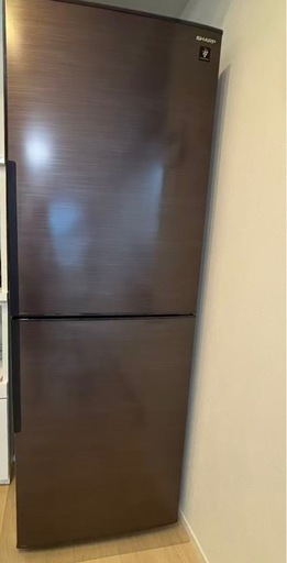 【美品】SHARP 冷蔵庫 ブラウン 2ドア 280L