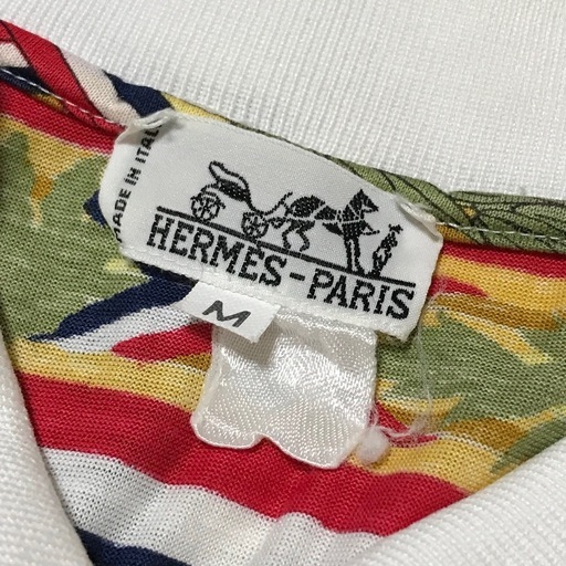 ヴィンテージ エルメス マルチカラー ポロシャツ M