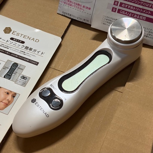 ESTENAD エステナードソニック 美顔器 ホワイトソニックジェル付き 取