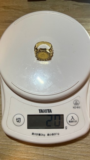 k18 印台　指輪　18金