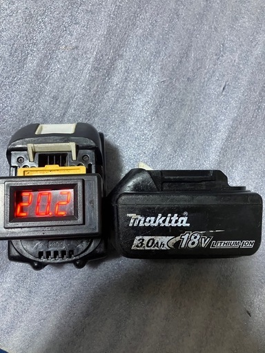 マキタ18v純正バッテリーBL1830B、中古品、２個