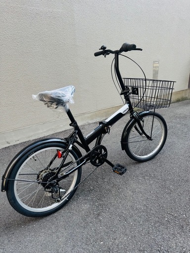 ※決まりました！※　自転車整備士が長持ち重視で仕上げました。20インチ 折りたたみ自転車。6段変速付き。後ろタイヤやチェーン新品。カゴ