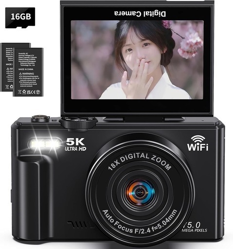 新品未使用❣️ デジタルカメラ デジカメ カメラ　5K スマホに送れる Amazon | AiMike デジタルカメラ 5K スマホに送れるデジカメ WIFI転送 