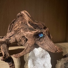 【鉱木アート作品】オパール➕流木の画像