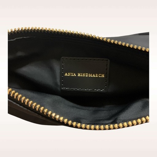 アニヤハインドマーチ ポーチ ハッピーアイズ ナイロン ブラック 黒 ANYA HINDMARCH