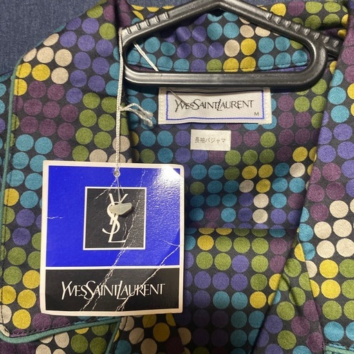 【希少・タグ付き】イヴサンローラン YSL 総柄 パジャマシャツ 上下セット