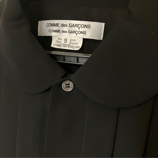 コムデギャルソン ブラウス 黒 S COMME des GARCONS プリーツ