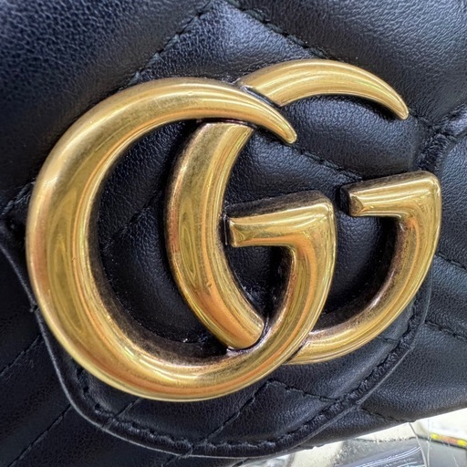 ☆ドリーム荒牧店☆GUCCI グッチ GGマーモント チェーンウォレット  ブラックショルダーバッグ