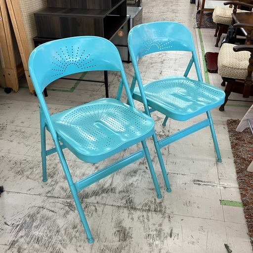中古品　IKEA イケア　フローデ　廃盤モデル　グリーン　2脚セット　1番　公田店