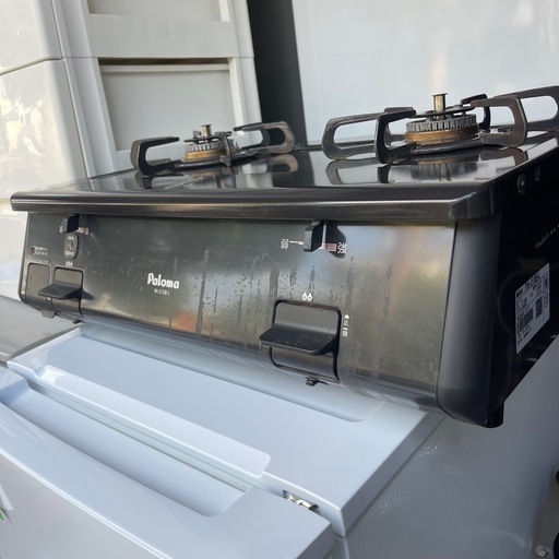 Paloma　グリルなし二口ガスコンロ　都市ガス　2019年製　PA－210B－L　一か月保証付き　【リサイクルショップ道楽屋】