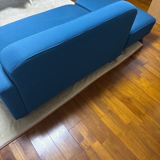 2人掛けソファ、オットマン付き