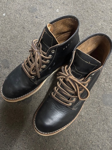 超美品 REDWING 9870犬タグ8165復刻 6インチプレーントゥブラック