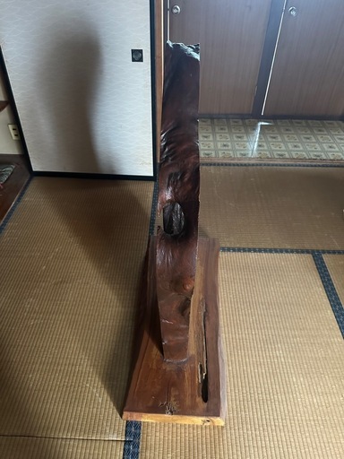 天然木衝立 間仕切一枚板1枚板欅けやき 屋久杉 オブジェ 置物 置き台
