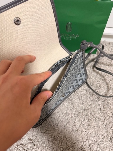 GOYARD ゴヤール プリュメ ポーチウォレット　グレー