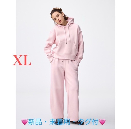 GU ヘビーウェイトスウェットショートパーカ・バレルレッグパンツ　セット
