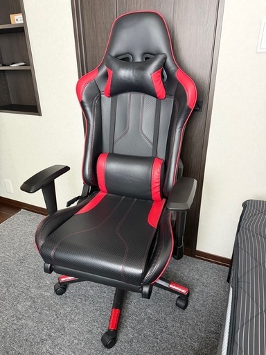 【買取者決定済み】ニトリ ゲーミングチェア ブラック×レッド