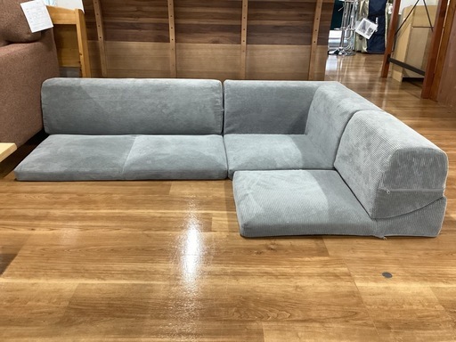 L字型ローソファ【町田市再生家具】260772