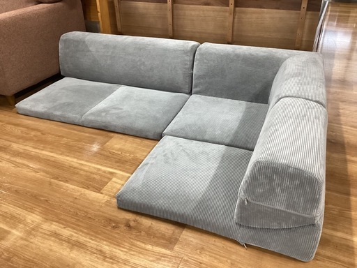 L字型ローソファ【町田市再生家具】260772