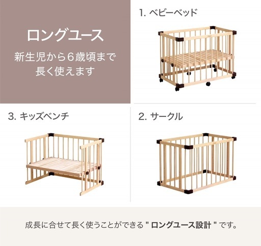 ファルスカ　ベビーベッド　ミニジョイントベッド　Neo