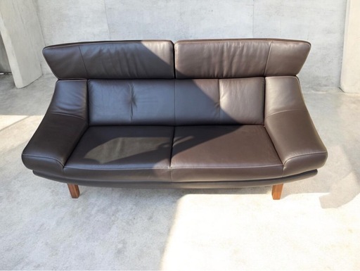 福岡市北九州市周辺限定★カリモク ZU4672R353 本革ソファ 2人掛け　美品　38万円で購入