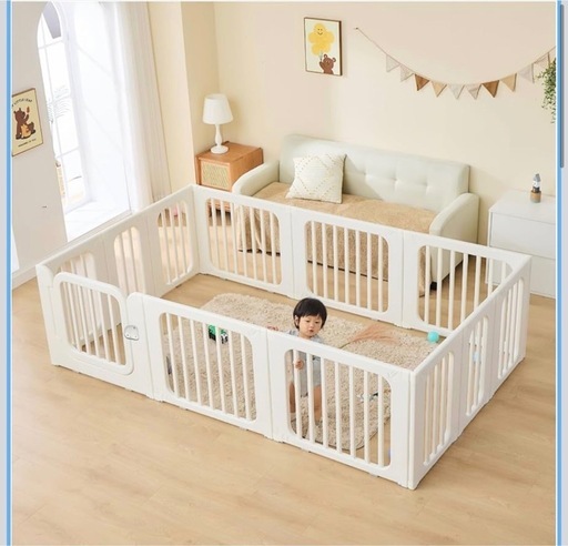 美品】GU MODE ベビーサークル 5way 固定パーツ2セット付 扉ロック 