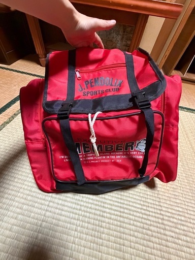 美品❣️大容量❣️レトロ🐧】ACE（エース）サブリュック レッド／林間