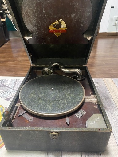 蓄音機　ビクター　ビクトローラ　victrola VVJ2-12 可動品 インテリア雑貨/小物 蓄音機 ビクター ビクトローラ victrola VVJ2-12