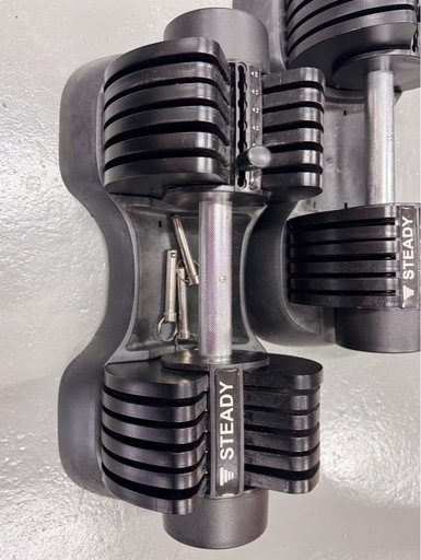 STEADY 可変式ダンベル 20kg×2個セット アジャスタブルダンベル