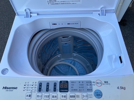 #08*HW-E4504ハイセンス2021年4､5Kg1ヶ月保証掃除済20Km配達無料
