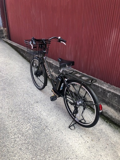 【京都発】京の楽チャリ　電動アシスト自転車　ブリヂストン　ステップクルーズ　26インチ　カーキ色