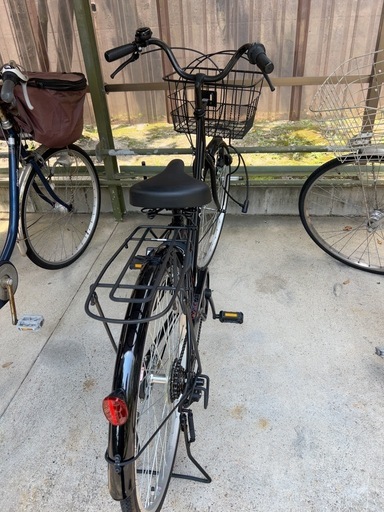 自転車　黒26インチ　【ほぼ未使用】