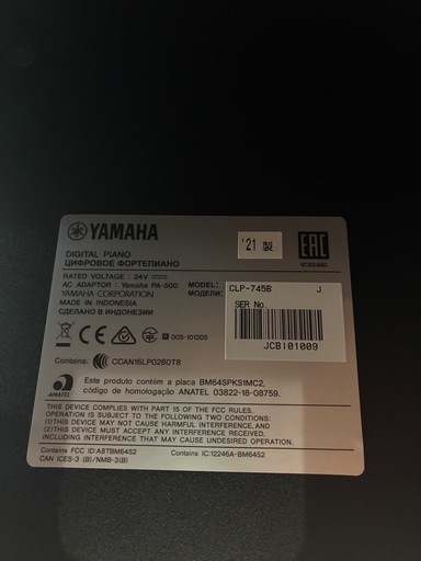 【値下げしました】 電子ピアノClavinova(CLP-745B)