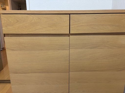 無印良品　収納棚　木製キャビネット　キッチン収納