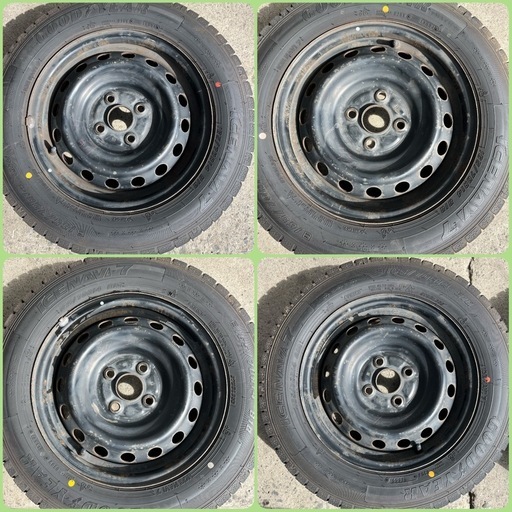 GOODYEAR ICE NAVI7 165/70R14のスタッドレスタイヤ4本セット