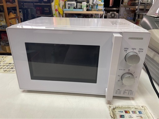 美品　YAMADA　ヤマダ　電子レンジ　YMW-M17JW5　2022年製　ホワイト　200W/500W/700W　ターンテーブル式　