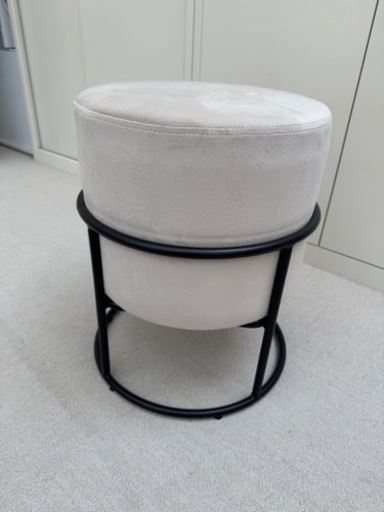 未使用品 スツール 椅子 ベルベット調 アジア工房