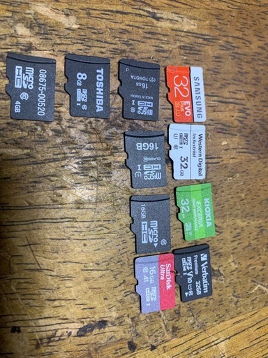 mini SD カード　10 枚